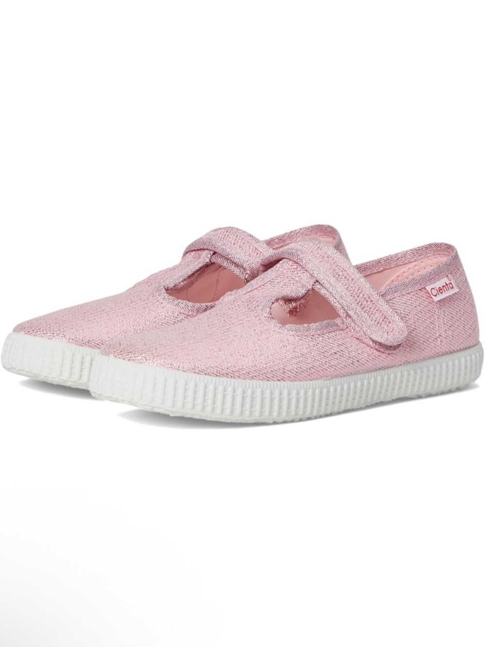Cienta Light Pink Mary Jane Sneakers with White Sole - Picture 1 of 6